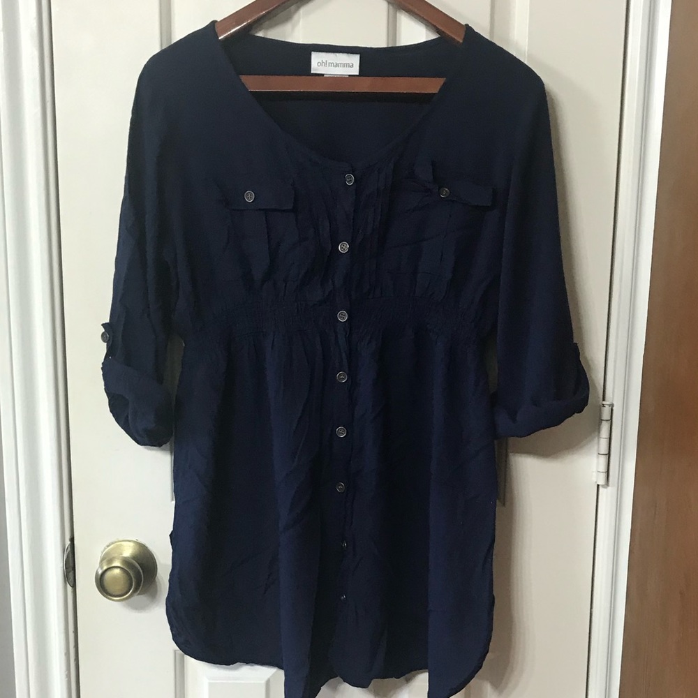 Navy maternity tunic